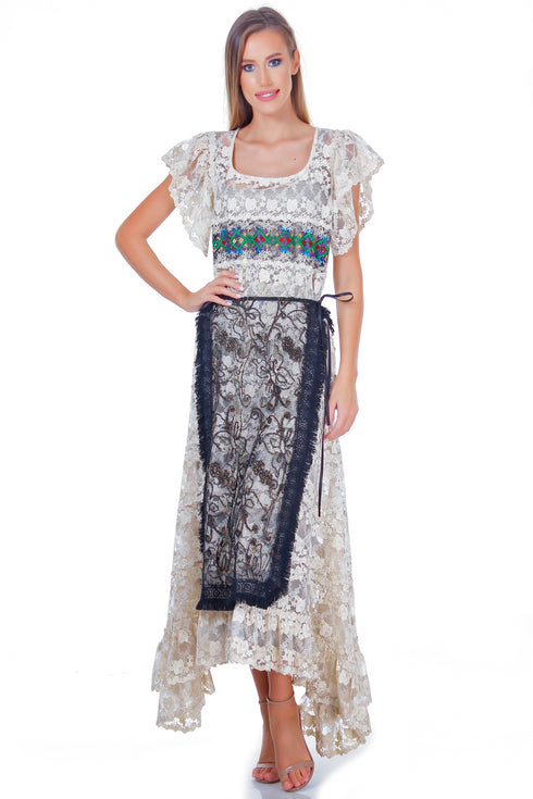 Rochie din dantela cu broderie freeshipping - Liza Panait Online Boutique